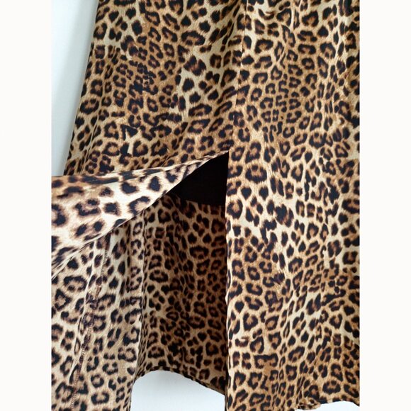 Melanie Lyne Leopard Print Front Slit Maxi Skirt | NWT | Size 8 - Picture 4 of 8